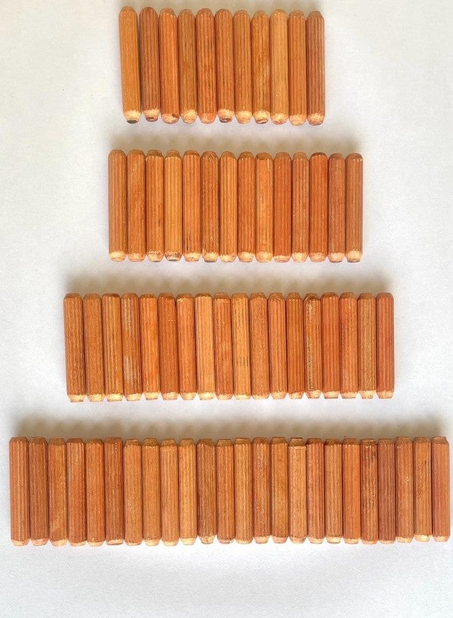 BLOOMAX® Wooden Dowel Pin 08mm x 50mm (500 Pcs) Made Of Hardwood Modular Furniture Connector Fastener Spiral Grooved Fluted Non-Threaded Kiln Dried Cylindrical Shape - Image 4